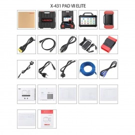 Launch X-431 PAD VII PAD 7 Elite Automotive Diagnostic Tool plus X431 EV Diagnostic Upgrade Kit with Card Supports New Energy Battery Diagnostics