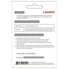 Launch X431 ADAS Activation Card Calibration Software Application for Launch X431 PAD VII Pro5 Pro3S+ Pro3 APEX