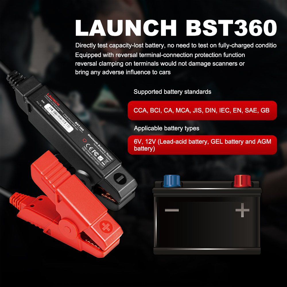 Original-Launch-BST-360-Bluetooth-Battery-Tester-BST360-Battery-Test-Clip-Used-with-X-431-PRO3-V40-X-431-PRO5-X-431-PAD-VPAD-VII-HKAD185