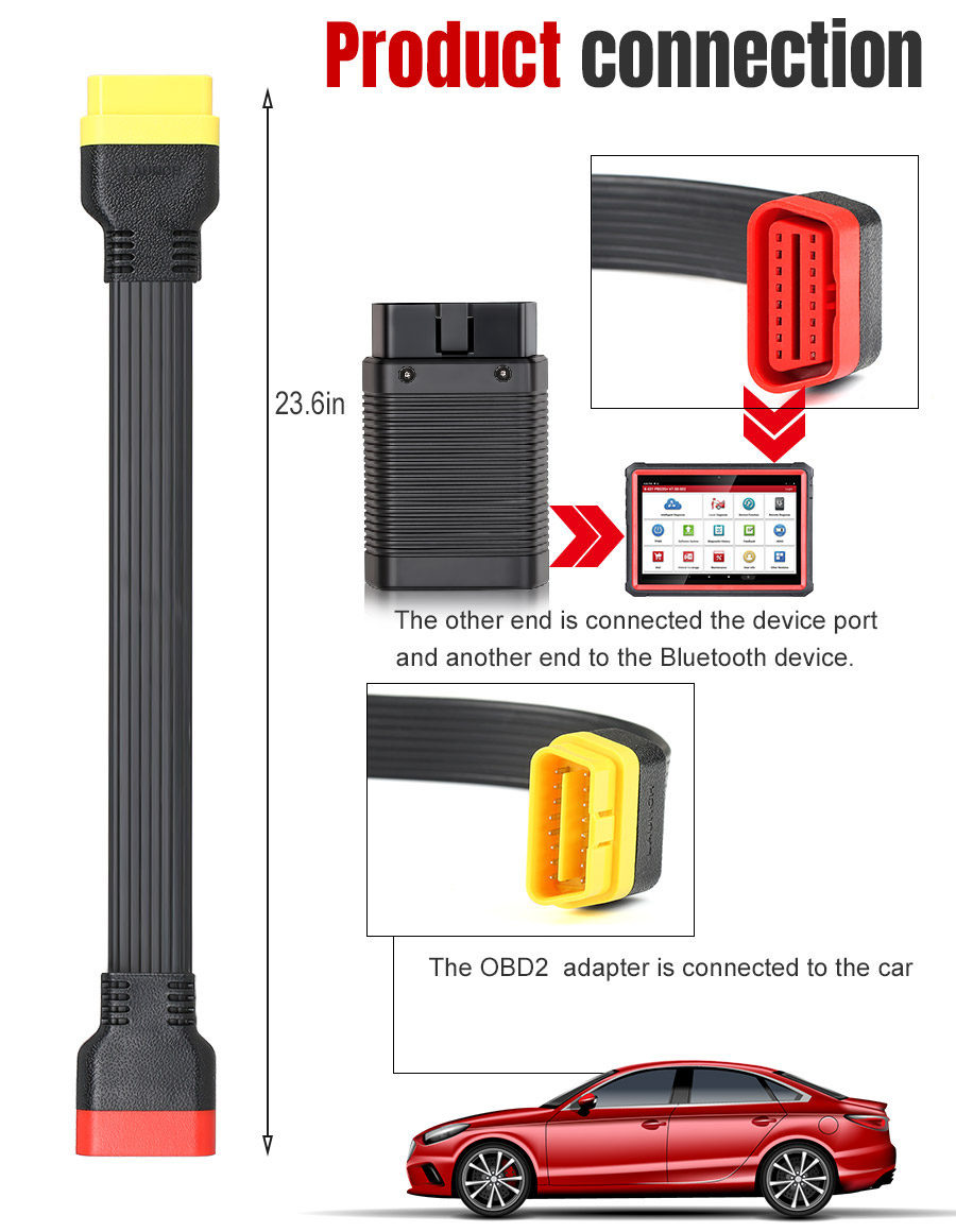 OBD2-Extension-Cable-16Pin-236IN60CM-for-Launch-X431-iDiag-Easydiag-X431-M-Diag-X431-V-V-5C-PRO-SF157-B